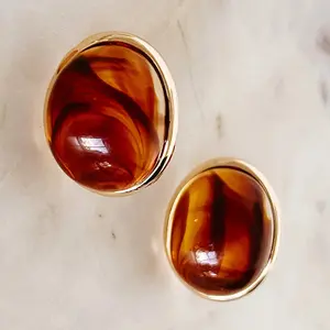 Tortoise Post Earrings