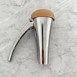 Nut Cracker,Heavy Duty Nut Cracker Tool with Splash-Proof Brown Lid,Long Leverage & Spring Return Nutcracker for Effortless Cracking