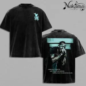 Chester Bennington Legacy Tee – Vintage Acid Wash Heavy Cotton Oversize Unisex Rock Band T-Shirt, Sweatshirt & Hoodie, Retro Y2K Nu Metal Streetwear Top, Linkin'n Parks Music Merch for Fans 2000s Tour Collector Merch A18