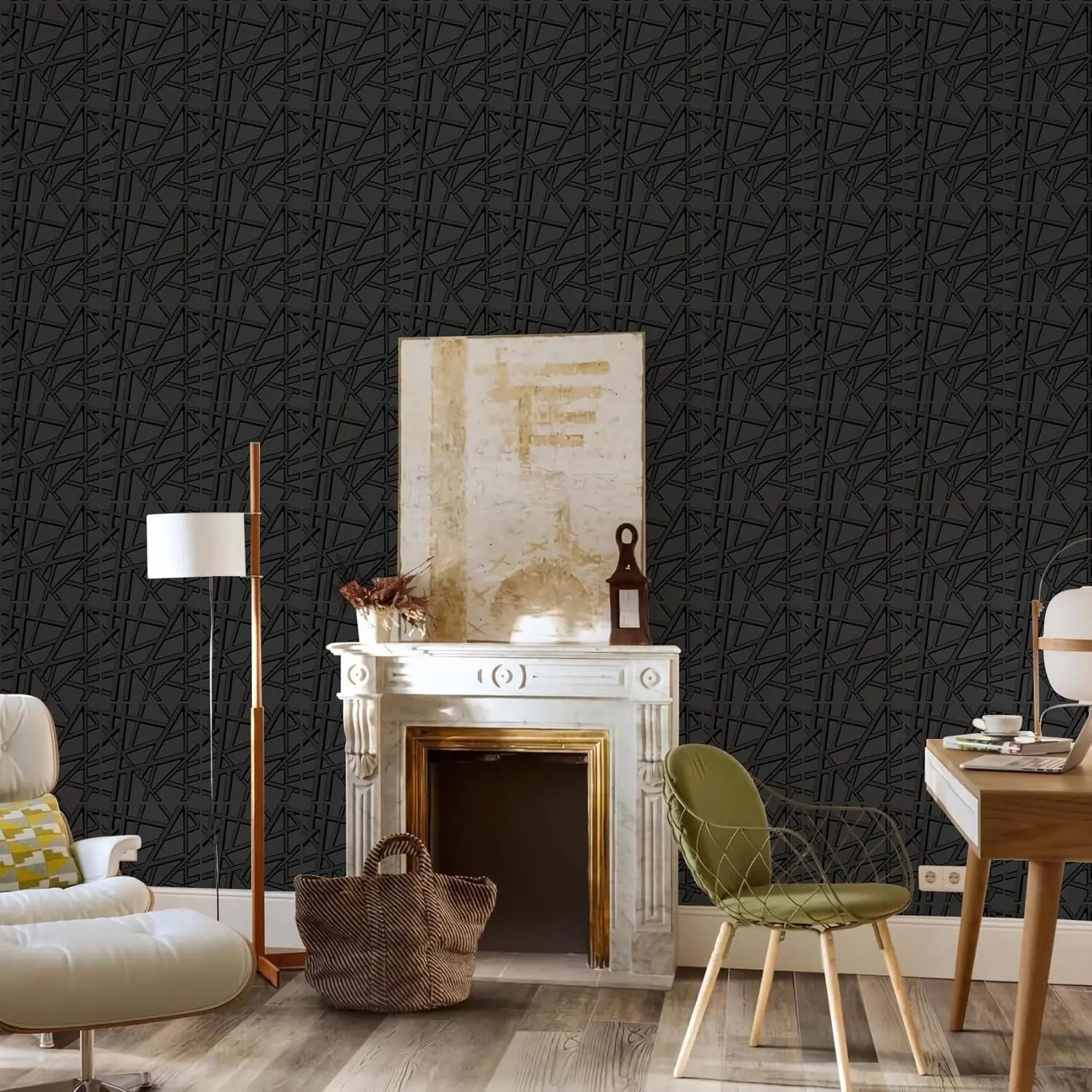 Aadesh PVC Plastic 3D Wall Panels, Waterproof and Fire-Resistant, 11.8x11.8 Inches, Ideal for Living Rooms, Bedrooms, Hotels, Offices