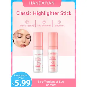 HANDAIYAN Iridescent Fairy Dust Cosmetic Highlighter Set - 4 Shades Lightweight Dewy Face & Body Glitter Powder, Blendable Patting & Spray Makeup