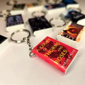 Mini Book Keychain, Zipper Pull Charm or Ornament - 3D Printed Book with Custom Cover