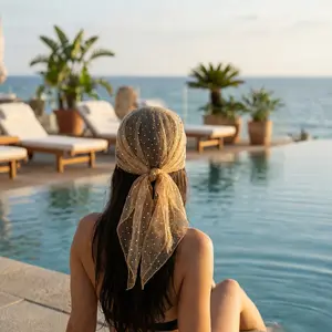 Women's Glitter Decor Elegant Scarf Versatile Turban Hijab for Daily Wear Casual Trendy Shimmering Shawl | Exquisite Gift for Her Modest Fashion Accessory