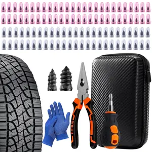 100pcs Tire Plugs Screw Type, Reliable Screw-In Tire Repair Plugs, Quick Tool, Screw Plug Kit, Tire Patch Kit for Cars, Motorcycles, Trucks, Tractors, And Bicycles