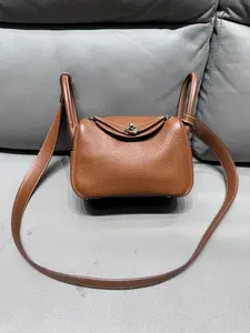 Pre-owned HERMÈS Hermes lindy mini silver hardware