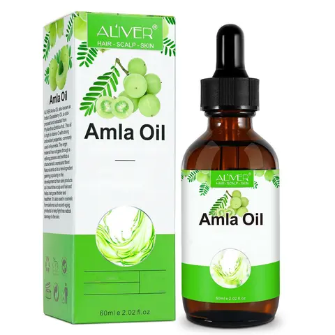 ALIVER Pure Amla Hydrating Bottled Body Oil - 60ml Unisex Nontoxic Personal Care Moisturizer, Alcohol-Free for UK Dryness Relief, Apply & Massage Use