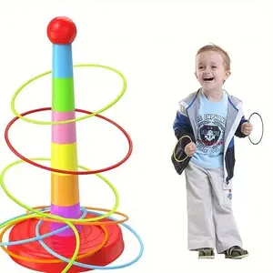 Stacking Parent-Child Interactive Ring Toss Toy Set, 31pcs/37pcs Throwing Game, Indoor Outdoor Juggling Toys, Family Activity Gift for Kids