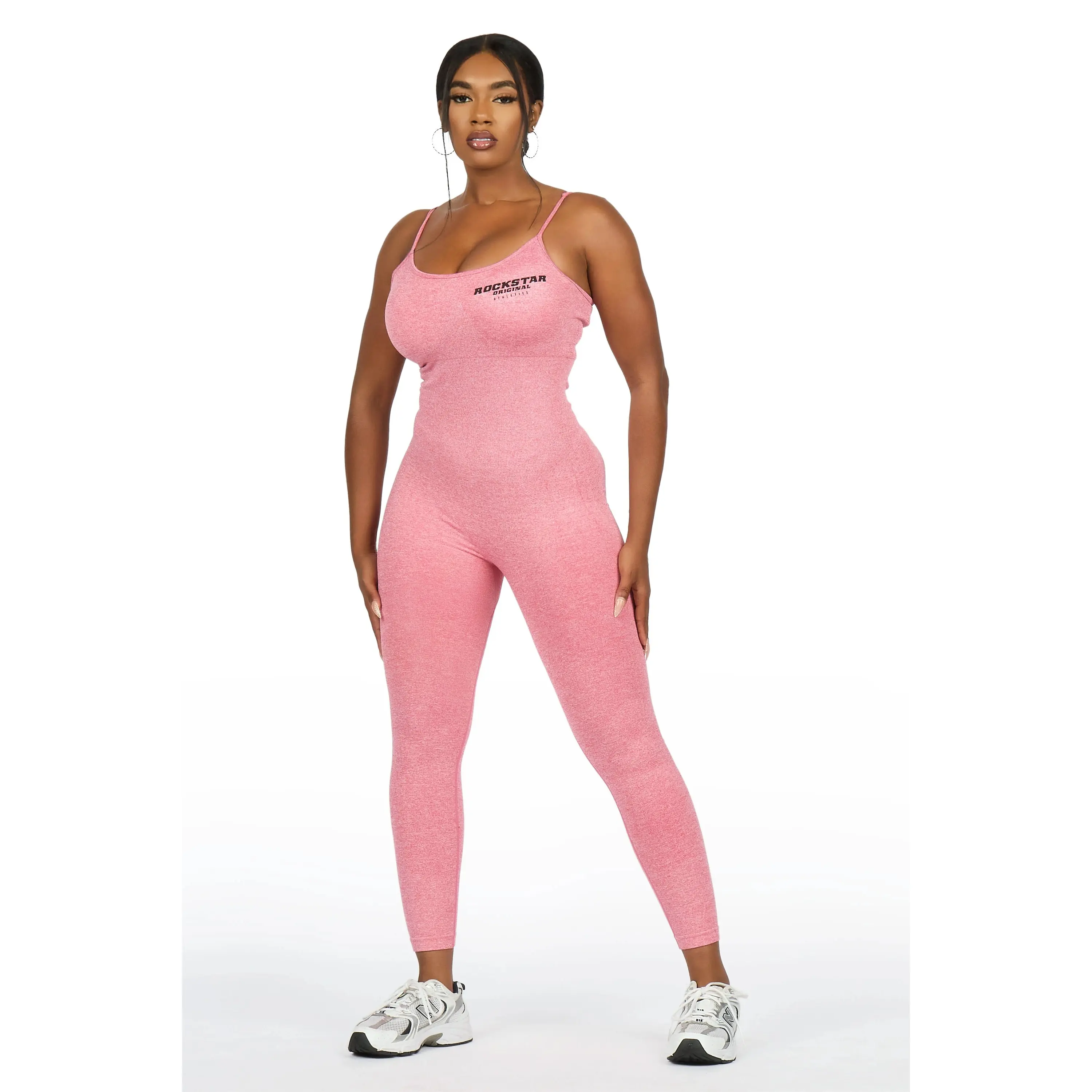 Lashona Pink Active Tank Jumpsuit