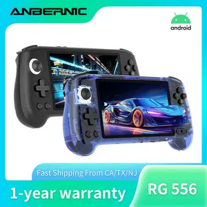 ANBERNIC RG556 Retro Handheld Game Console,5 48 inch AMOLED Screen,Android 13 System,Hall Joystick Portable Gaming Device Pre-Installed 4000+Games And 20+ Emulators Aerg556-Blue