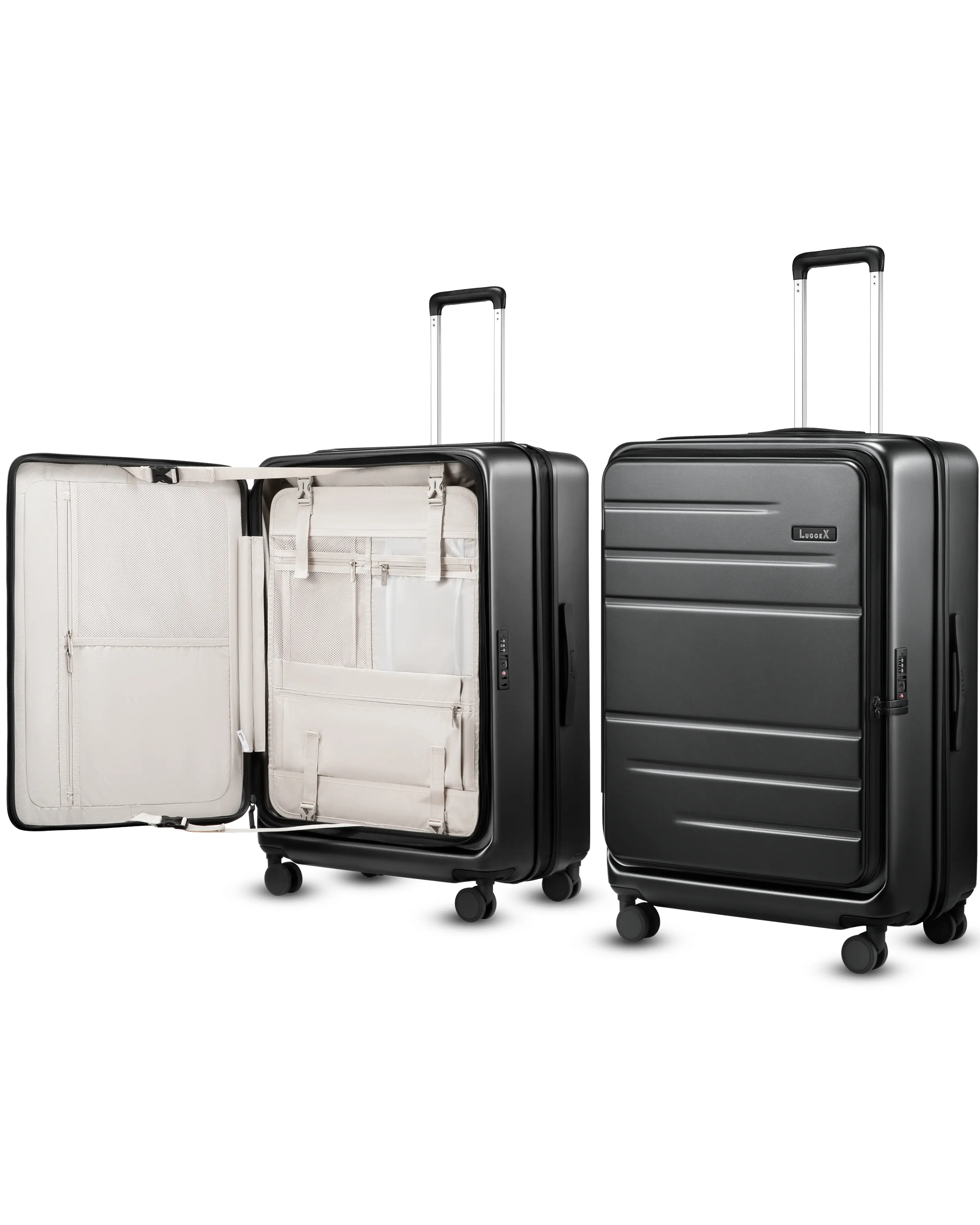 LUGGEX FLO5 24/28" Expandable Polycarbonate Hard Shell Suitcase | Lightweight, Scratch-Resistant, 360° Spinner Wheels | TSA Lock | Travel & Business Essential summervibes FX-Core tiktokshopbacktoschool