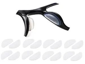 White Soft Comfortable Eyeglasses Stick On Nose Pads - 8 Pairs Air Chamber Silicone Anti-Slip Cushions for Glasses Sunglasses Parts Adhesive