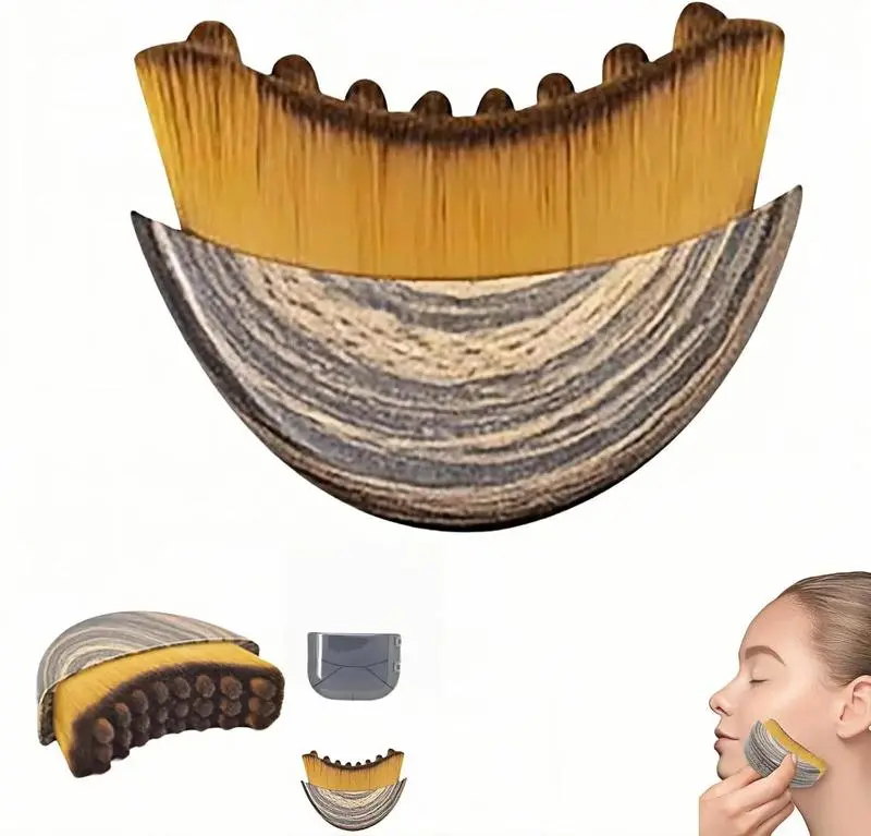 Lymphatic Face Scrubber & Jawline Trainer for Dry Brushing, Sculpting & Lymphatic Drainage, Ergonomic Facial Massager, Facial Cleansing Instrument
