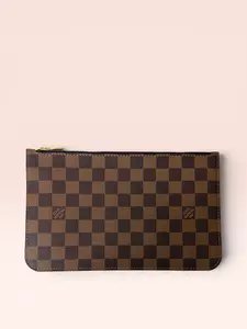 Pre-owned Louis Vuitton Canvas Clutches & Wristlets Damier Ebene Neverful MM Pouch