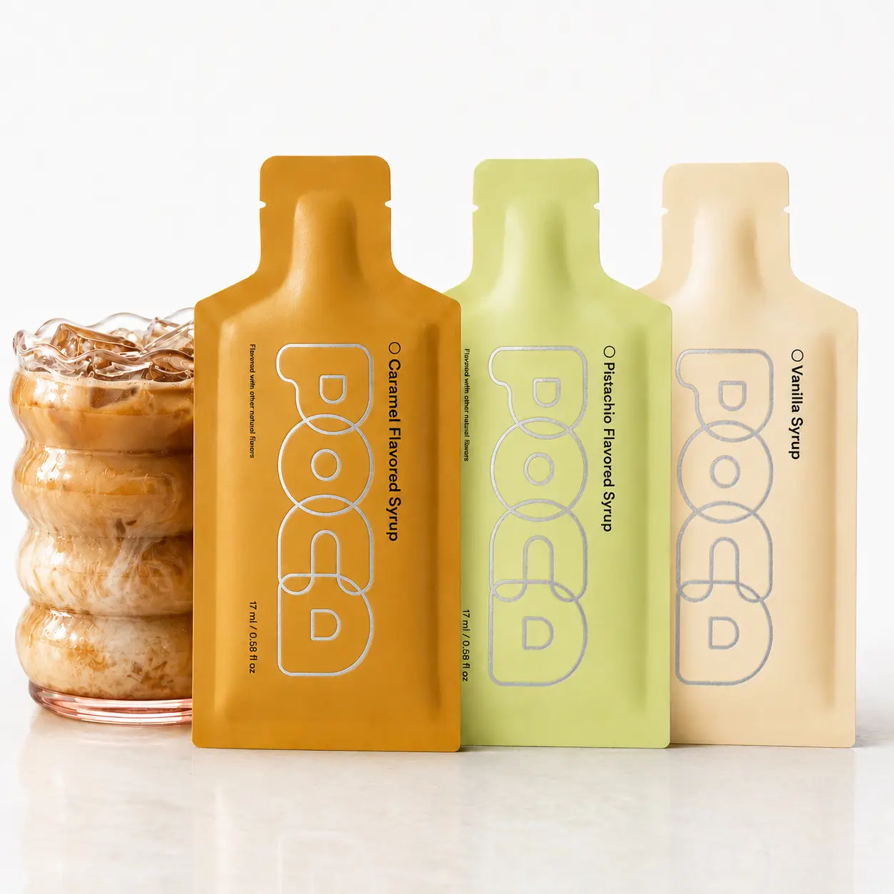 POCA Coffee Syrup Variety Pack – 0g Sugar Plant-Based | 3g Fiber | GLP-1 Friendly | No Artificial Sweeteners | Latte Starter Set