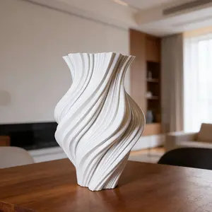 Modern Art Inspired Flower Vase Decor, Pure Minimalist Design, Ideal for Home Office Decoration, Perfect Gift for Festive Occasions