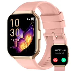 Summervibes Smart Watch for Men & Women Bluetooth Call Blood Oxygen Heart Rate Monitor 140+ Workout Modes 30-Day Battery Waterproof Fitness Watch IP68 Android iOS Compatible - Wearable