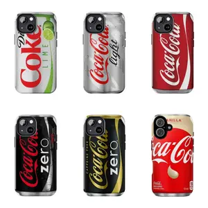 Coca-Cola Zero Can-Themed Phone Case Design — Compatible with iPhone 12, 13, 14, 15, 16, 17 Series — Durable, Drop-Resistant Hard Case