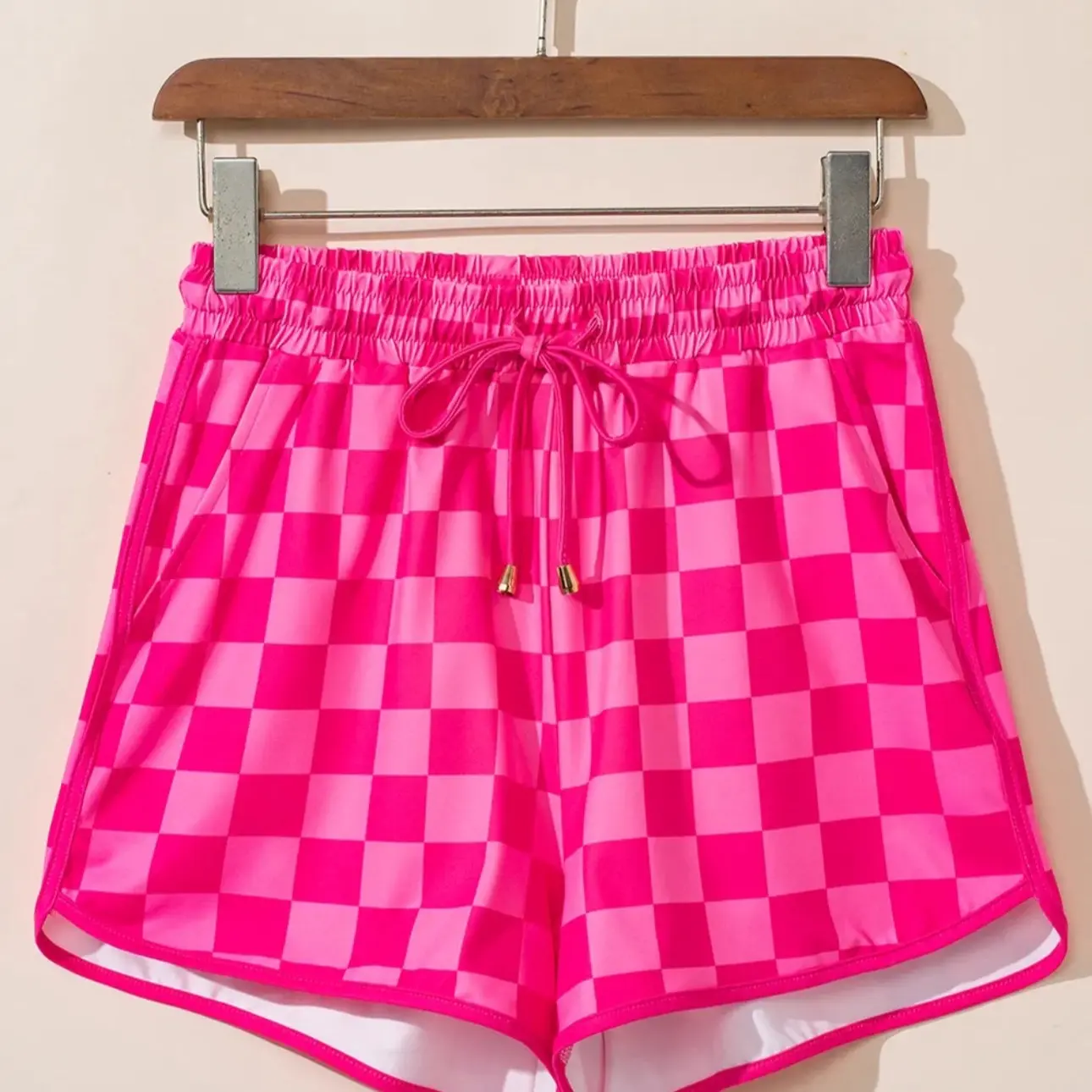 Hot Summer Athletic Checkered Shorts