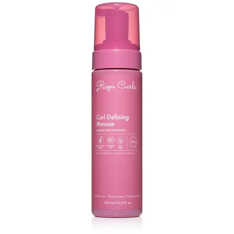 Rizos Curls Curl Defining Mousse Lightweight Styling Foam for Enhanced Definition Hydration & Volume with Coconut Water 200ml