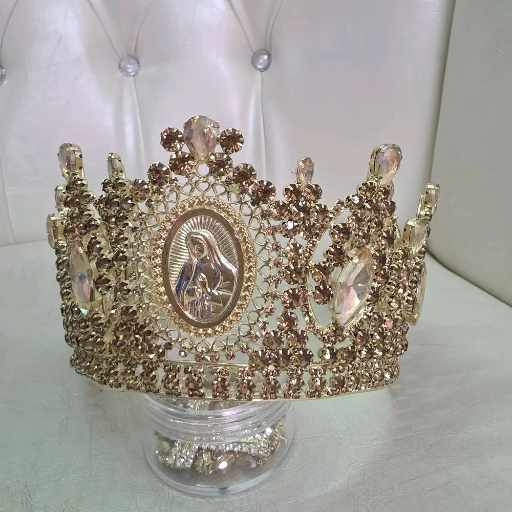 All Gold Virgen Mary Quince Crown
