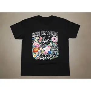 Spurs Flowers Gildan Unisex Shirt with White Toner Underlay for Dark Shirts Perfect Look