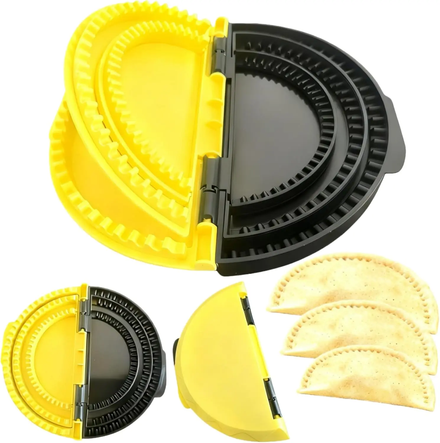 3-in-1 Tortilla Sealer and Quesadilla Maker for 10\"+8\"+6\"Wraps| Adjustable & Detachable Crimper for Burritos,Tacos,Dumplings,Calzone, Sandwich | Dishwasher Safe