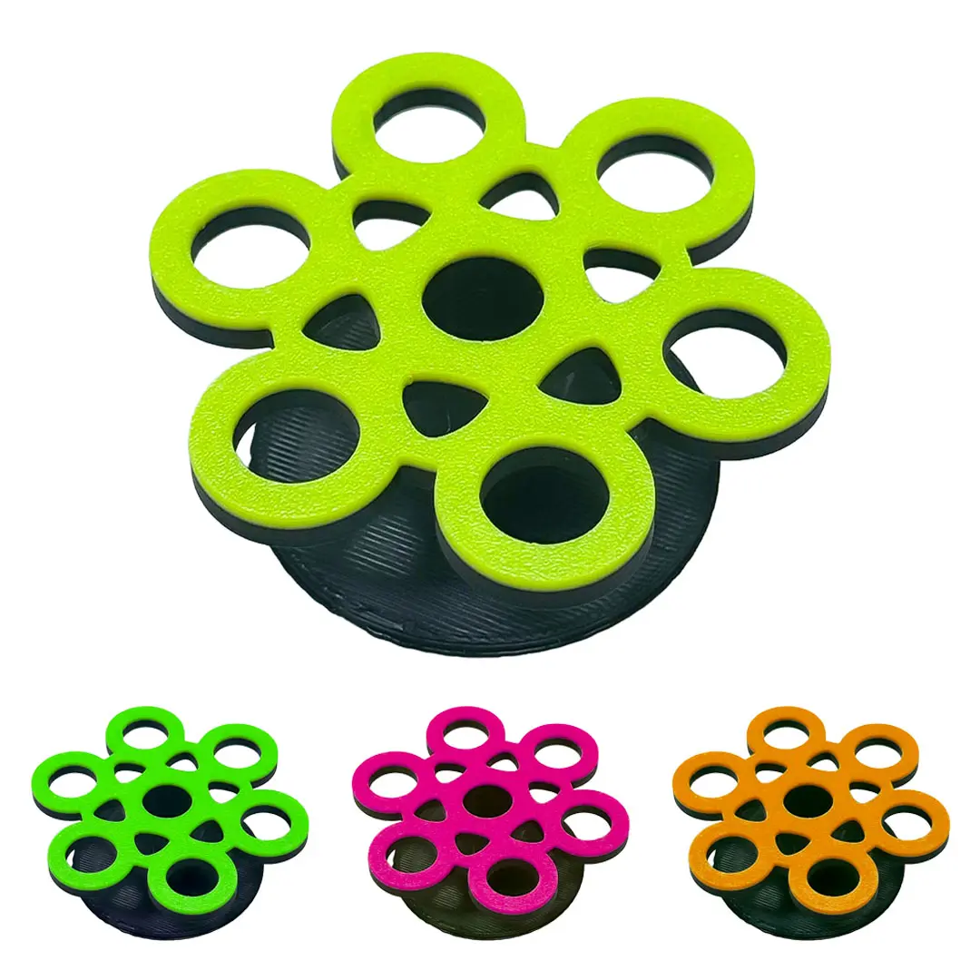GlowRack UV Sand Frag Rack – Reef-Safe Coral Propagation Holder | Holds 7 Standard ½” Frag Plugs | Low-Profile, Substrate Base | Glows Under Reef Lighting | Handmade Aquarium Decor