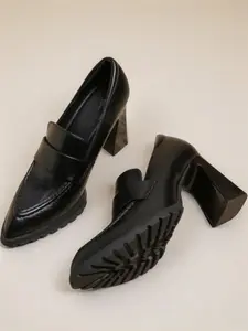 Women's High Heel Pointed Toe Slip-On Pumps, Business Office Shoes, Artificial Leather, Medium Width, All Seasons