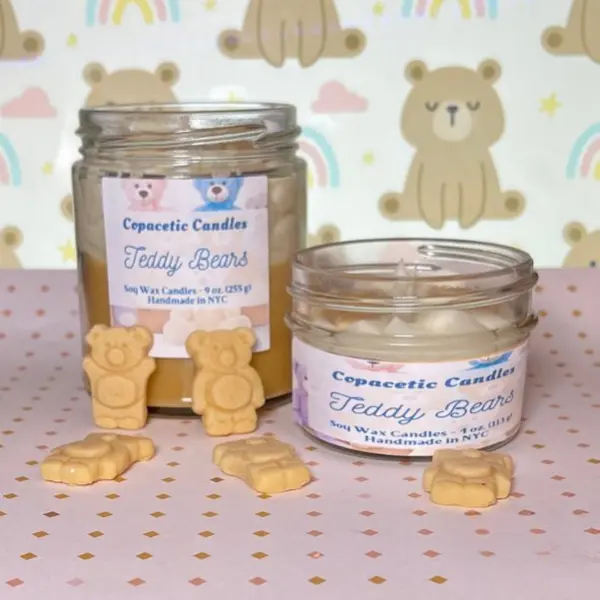 Copacetic Candles Teddy Bears Candle - Brand New Adorable Bears with Cinnamon Cream Vanilla Scents for Whimsical Home Decor