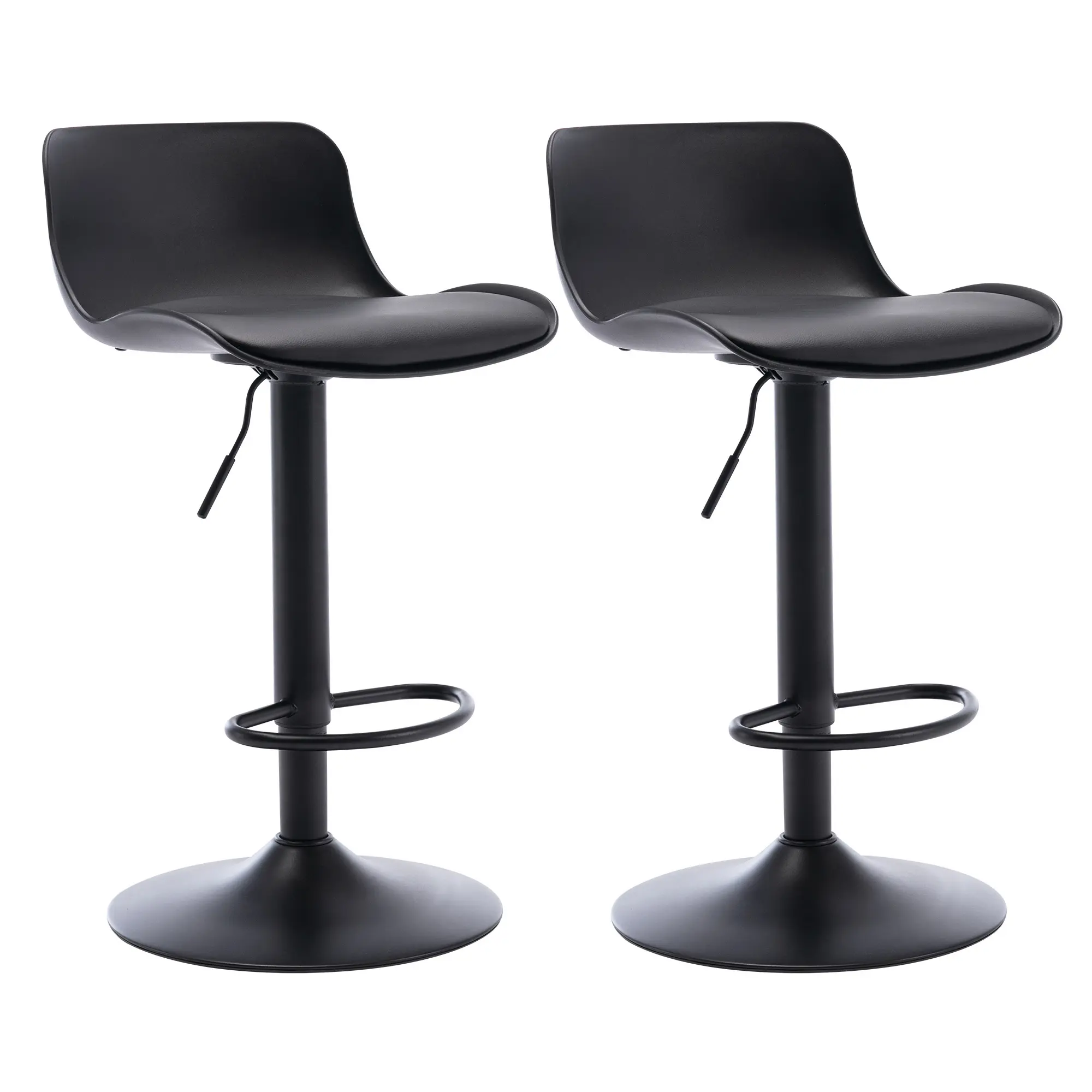 LSSPAIDA Set Of 2 Counter Height Bar Stools, Ergonomically Designed PU High Bar Stools, Adjustable Height Rotating Bar Chairs, Suitable For Bar And Kitchen