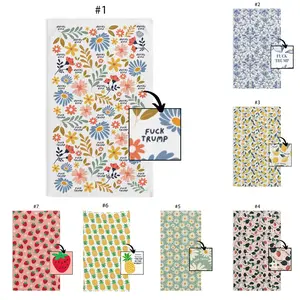 Subtle F*ck Trump Hand Towel, Funny Political Home Decor, Flower Kitchen Towel, Retro Floral Home Decor, Liberal Gag Gift, FDT Bath Towel