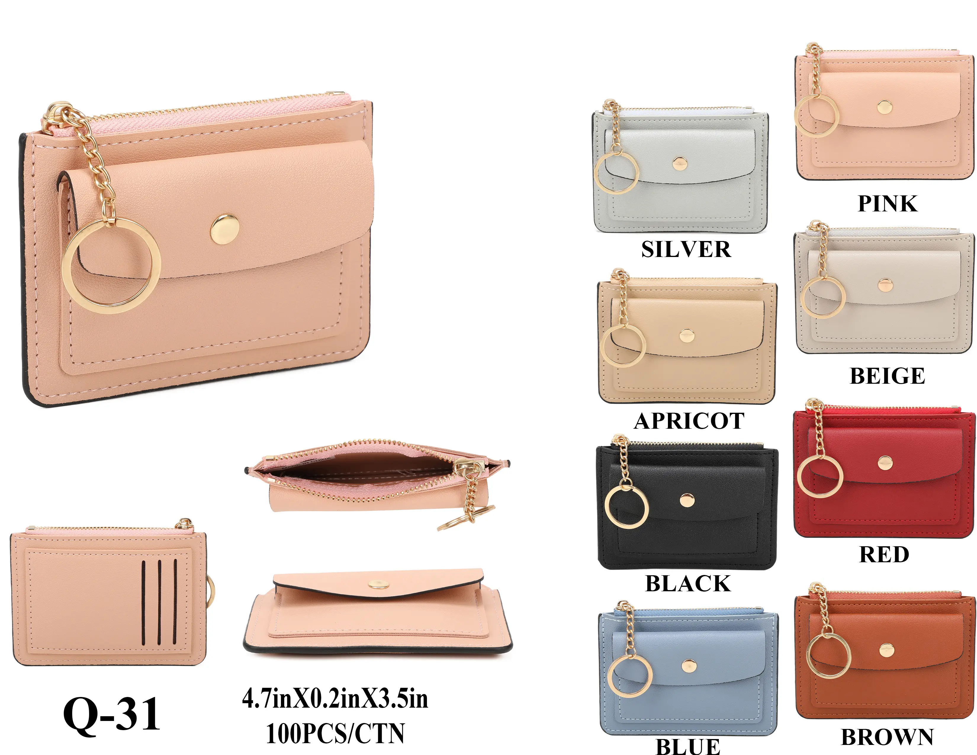 Mini wallet card holder Q-31（Available in multiple colors）