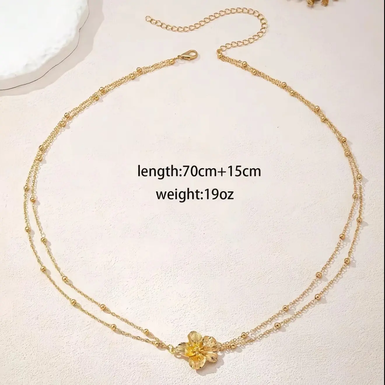 Women's Boho Adjustable Size 2-Layer Floral Waist Chain - Female Wear Belly Belt Body Jewelry, Summer Beach & Party Fashion Accessories