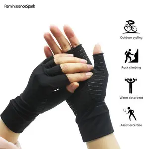 1-Pair Unisex Fingerless Arthritis Compression Gloves – Carpal Tunnel Pain Relief Design, Perfect for Typing, Office Work & Daily Hand Support