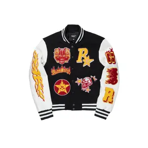 Fio Black/White Varsity Jacket Fio Black/White Varsity Jacket