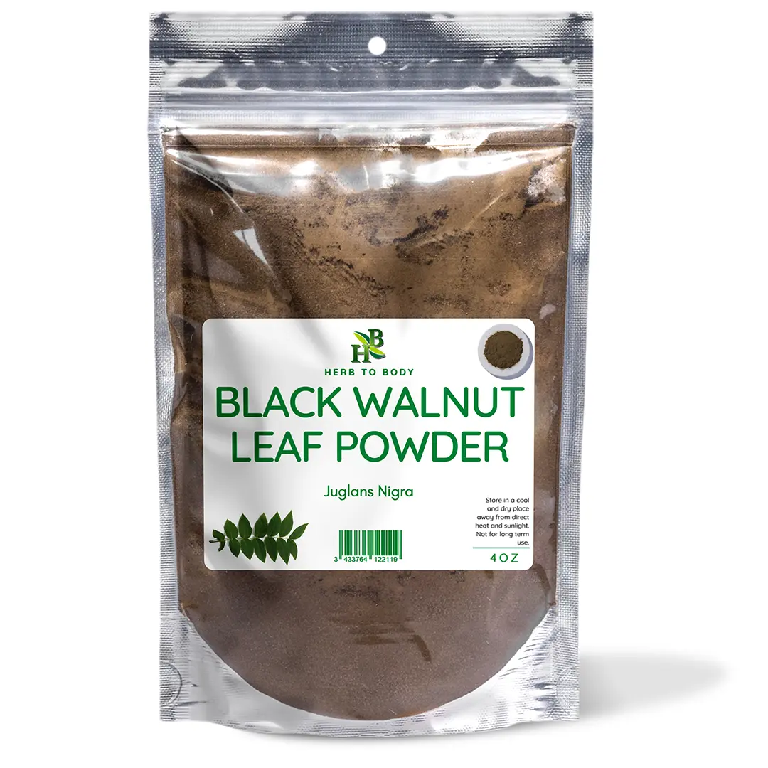 Black Walnut Leaf Powder - 4 oz & 1 lb (16 oz) | Finely Milled Herbal Drink Mix for Nutritional Wellness Support | Herb To Body
