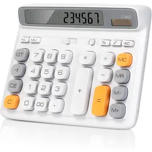 Desk Calculator with 12 Digits Large LCD Display, Solar   Power, Large    Calculator for  Office School