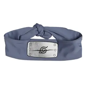 Naruto Headband Naruto Shippuden Leaf Village Sasuke Uchiha Costume Anime Accessories For Men and Women Grey Headband