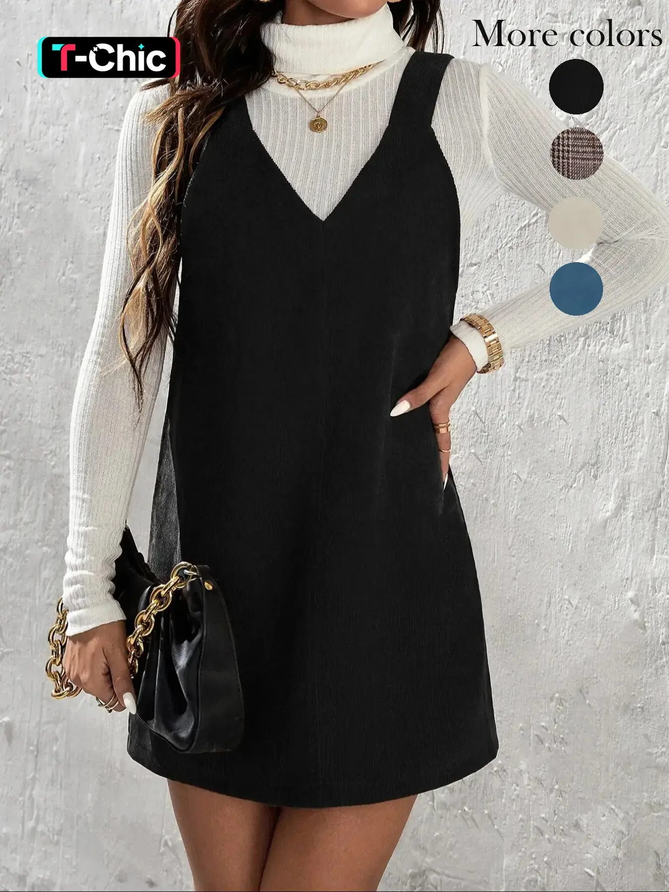 Women's Solid Color Corduroy Fabric Soft Breathable Fitted Vest Dress without Sweater, Aesthetic Basic Casual Sleeveless Straps Short Dress for Daily Wear, Ladies Clothes Womenswear for All Seasons, Casual Chic Dress