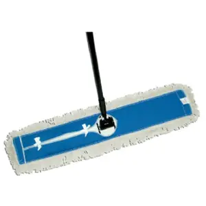 212 MAIN 24 in. Cotton Yarn Janitorial Loop End Mop - Long Handled Mops, Steel Loop End, Swivel Handle, Pack of 4
