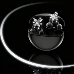 Premium Wireless Open-Ear Headphones, Clip-On Design, Elegant Butterfly Accessory, Fast Type-C Charging, Long Battery Life, Wireless Chargeable Headphones, Wireless Audio Headphones