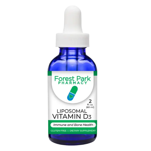 Forest Park Pharmacy Liposomal Vitamin D3 Immune & Bone Health Supplement Gluten Free Dietary Aid