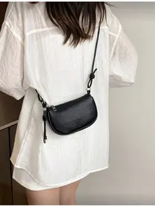 Litchi Grain Mini Handbag Women New Fashion Compact Daily Crossbody Bag Small Wallet Fashionable Casual Shoulder Bag, PU Leather Crossbody Bag