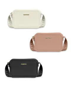 Moleca Women's Chic Crossbody Bags for Women - Premium Durable Zip Handbag, Adjustable Strap, Available in Creamy White, Dusty Rose, Classic Black