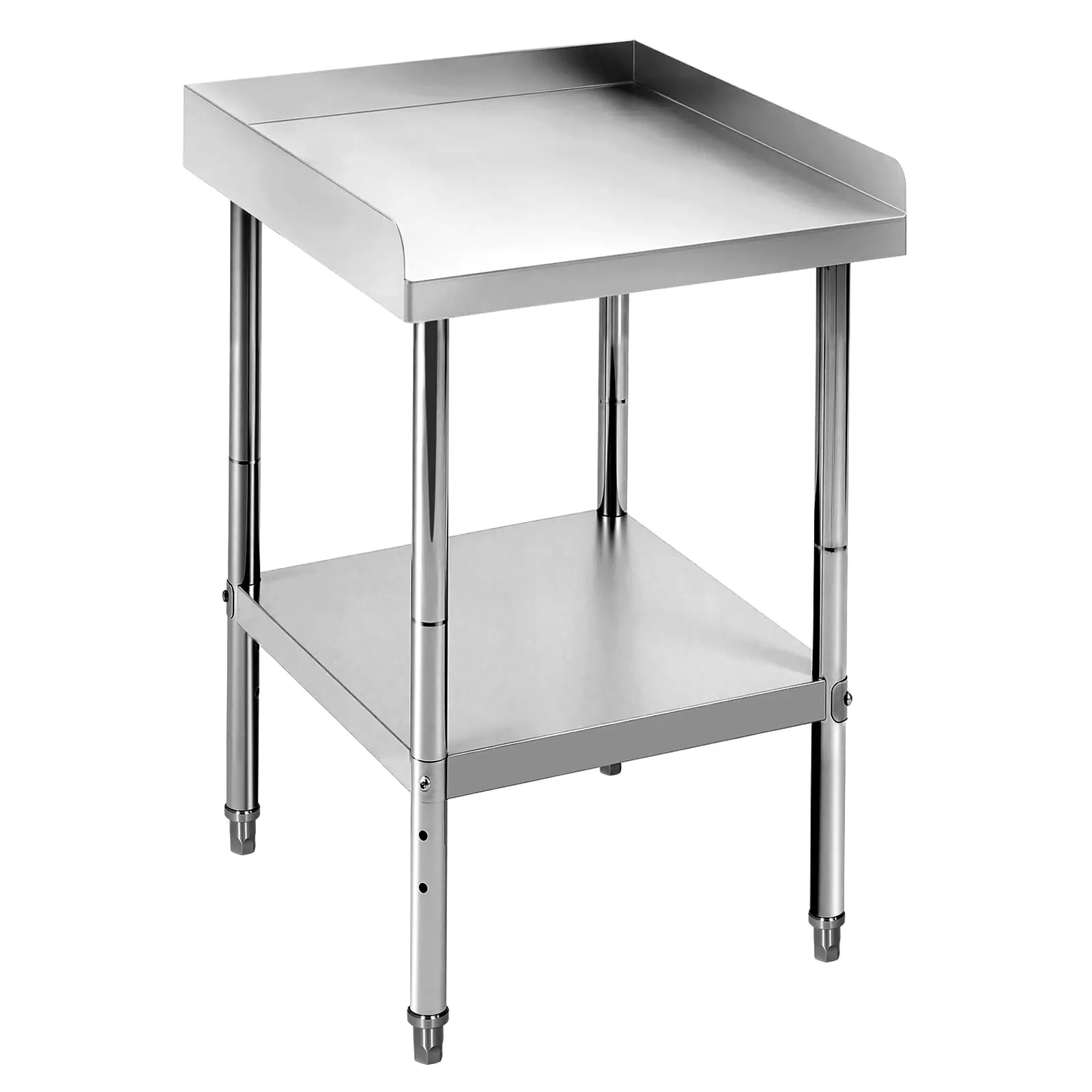 GARVEE 12x24x30 Inch Stainless Steel Grill Stand Table with 400 Lbs Capacity, NSF Certified, Adjustable Legs, and 2-Inch Edge Baffle for Commercial and Home Kitchen Use