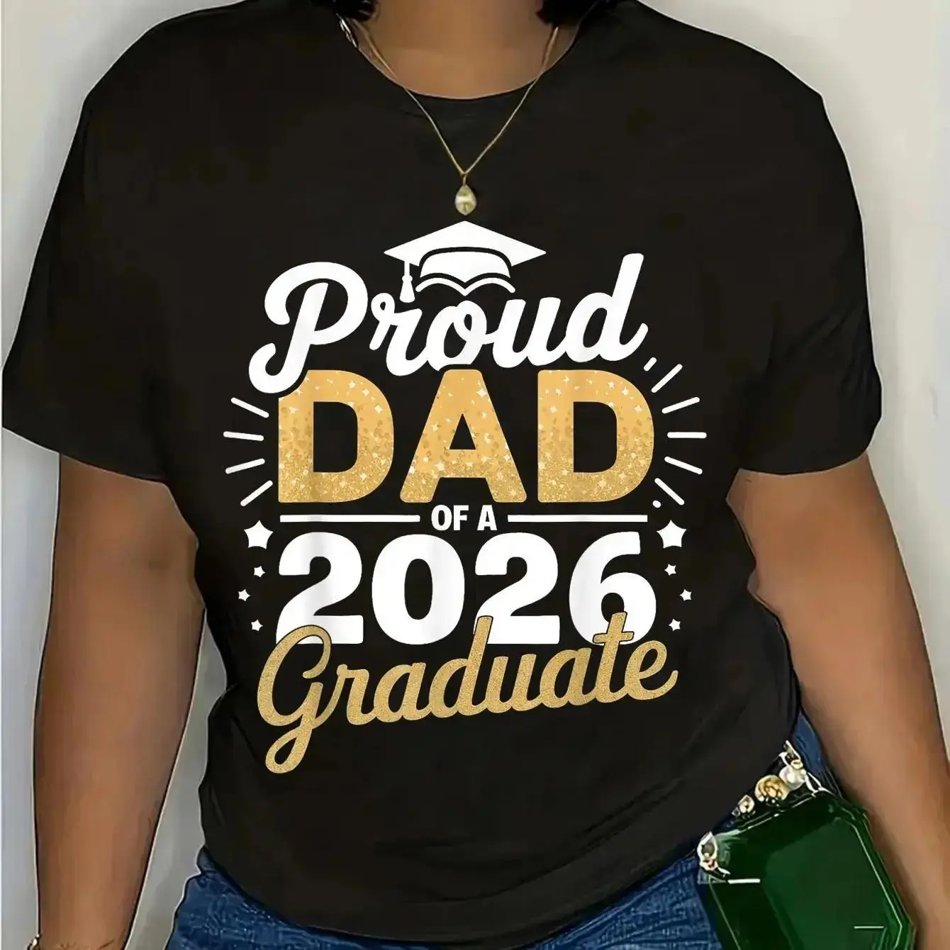 Men's 100% Cotton Simple Soft Round Neck Short-Sleeve T-Shirt - Casual Menswear Top for 2026 Graduate Dads, Comfortable Fitness Wear