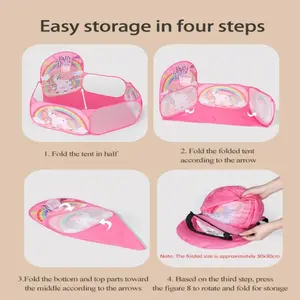Foldable Ball Pool, Indoor Play Tent, Indoor Playhouse, Foldable Portable Kids Ball Pit with Storage Bag, Portable Play Area, Perfect Creative Fun Gift