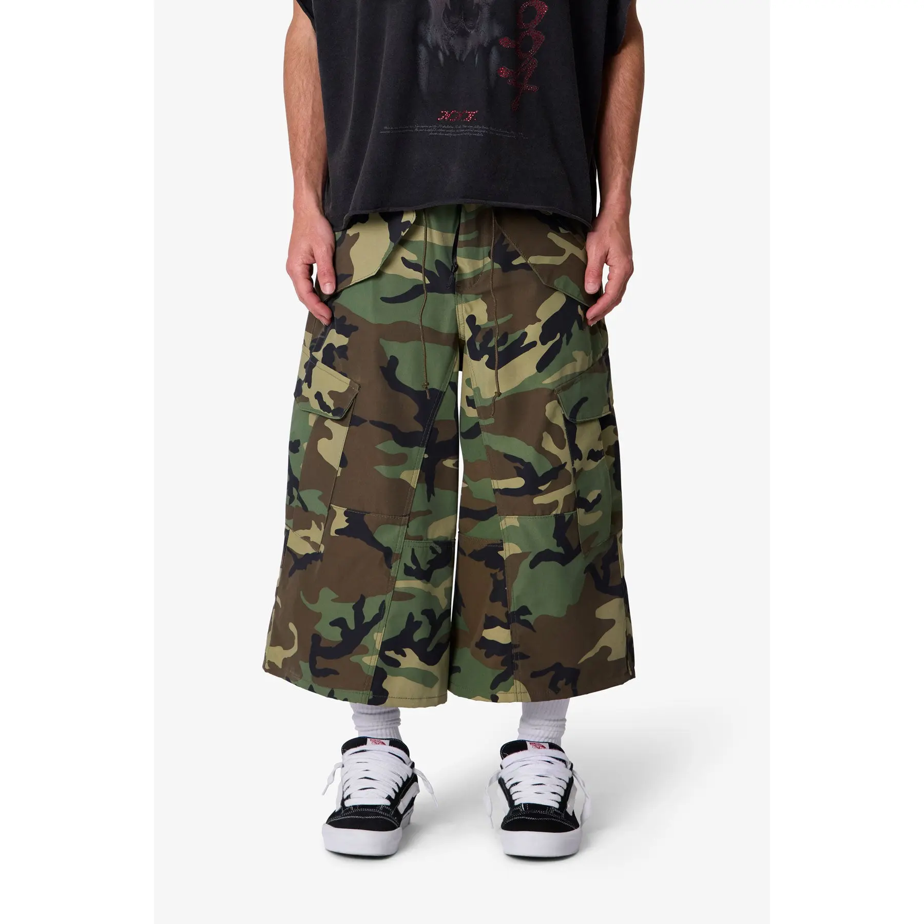 mnml Extra Long Nylon Cargo Shorts