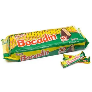 Bocadin Chocolate Wafer Bars Snack by Ricolino 50 Count