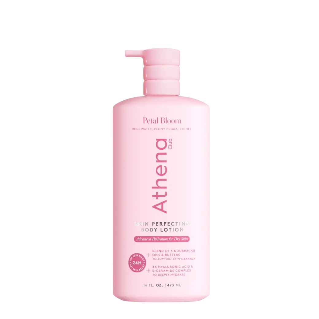 Petal Bloom - Athena Club Skin Perfecting Body Lotion | 24-Hour Hydration | Fast-Absorbing | Strengthens Skin | Dermatologist Tested